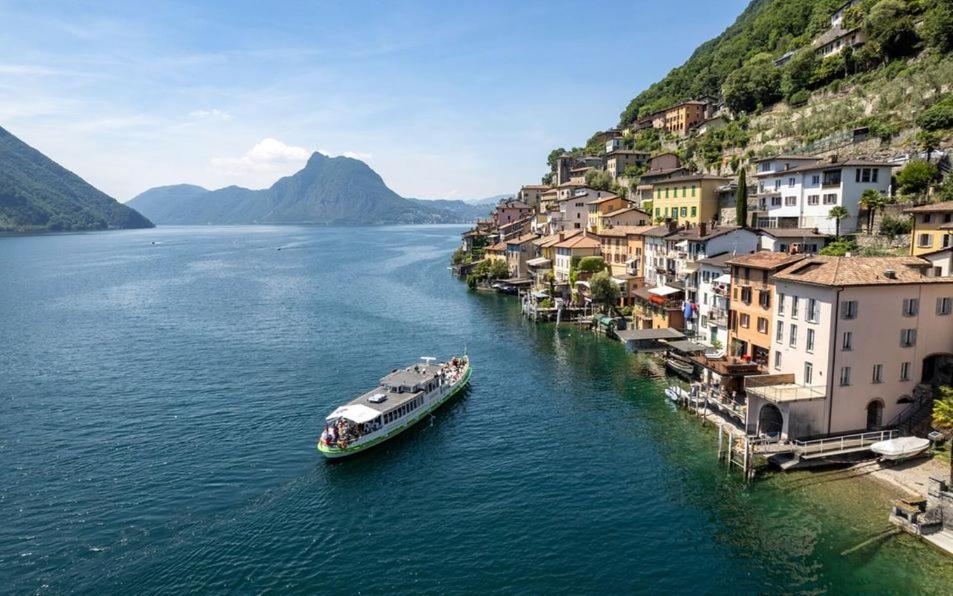 Violet Suite 5 Lugano City For 4 Guest -By Easylife Swiss Bagian luar foto