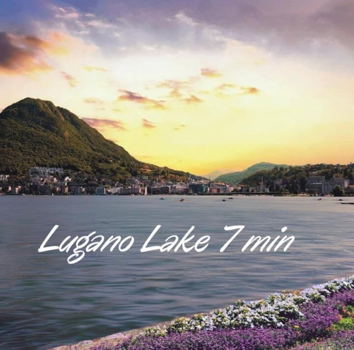 Violet Suite 5 Lugano City For 4 Guest -By Easylife Swiss Bagian luar foto
